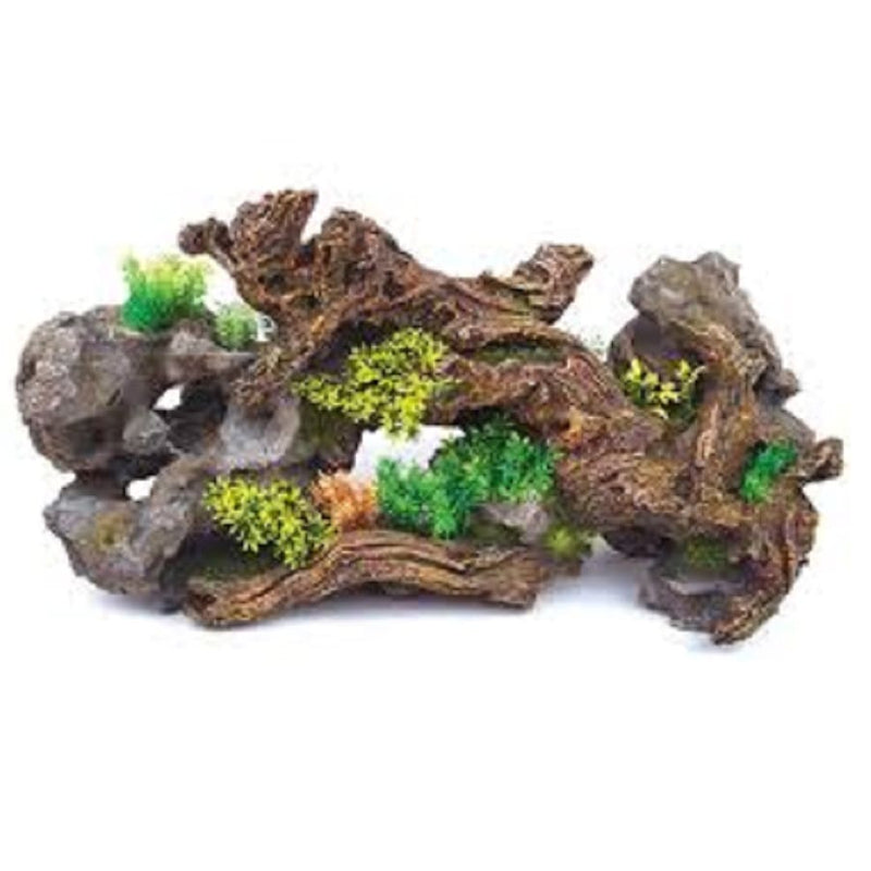 Kazoo Driftwood With Rock and Plants