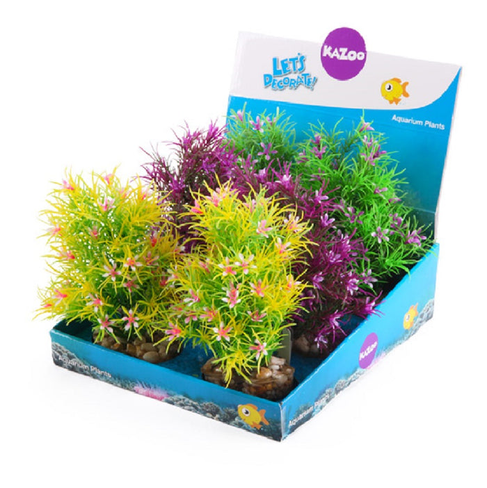 Kazoo Plastic Plants Pine Leaf with Flower Assorted