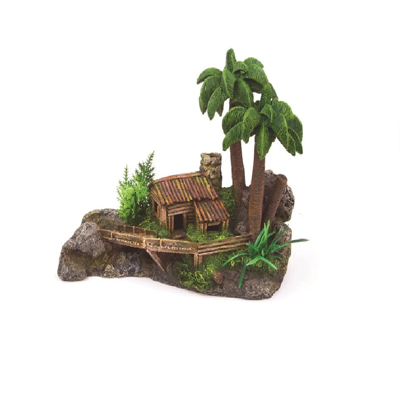 Kazoo Small Mountain With Hut and Palm Tree