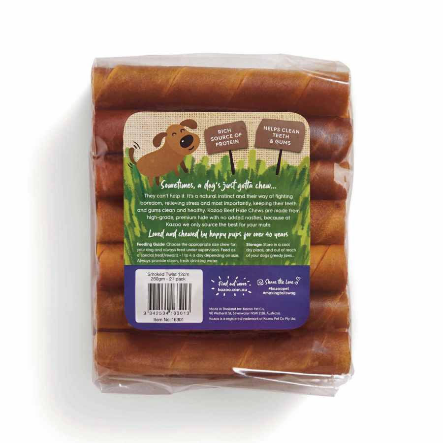 Kazoo Smoked Rawhide Roll Pet Supplies Empire