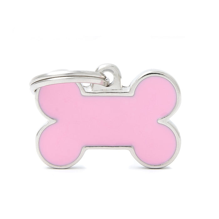 My Family ID Tags Basic Handmade Bone Pink