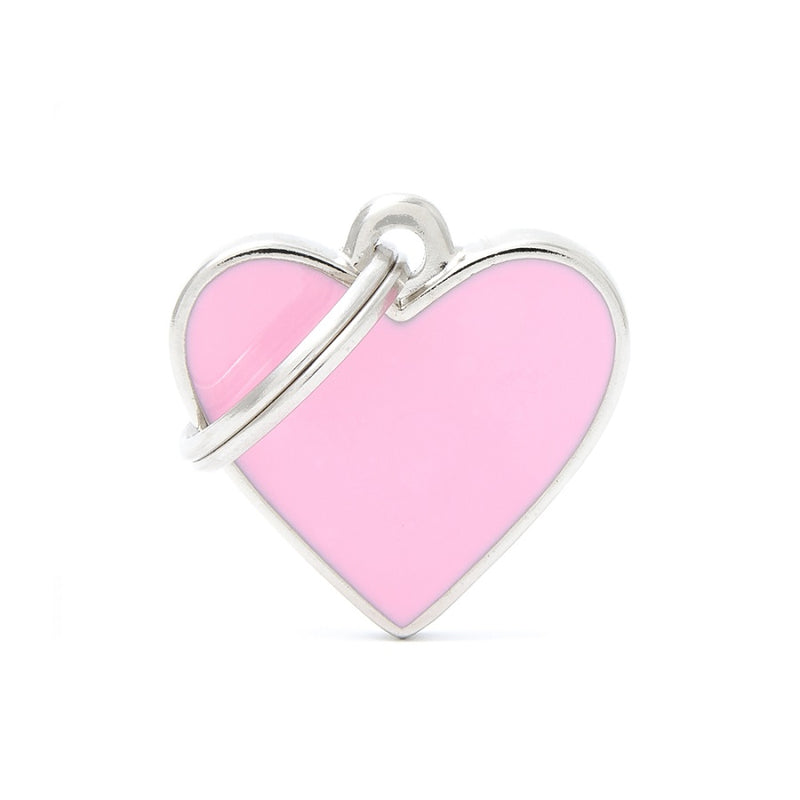 My Family ID Tags Basic Handmade Heart Pink