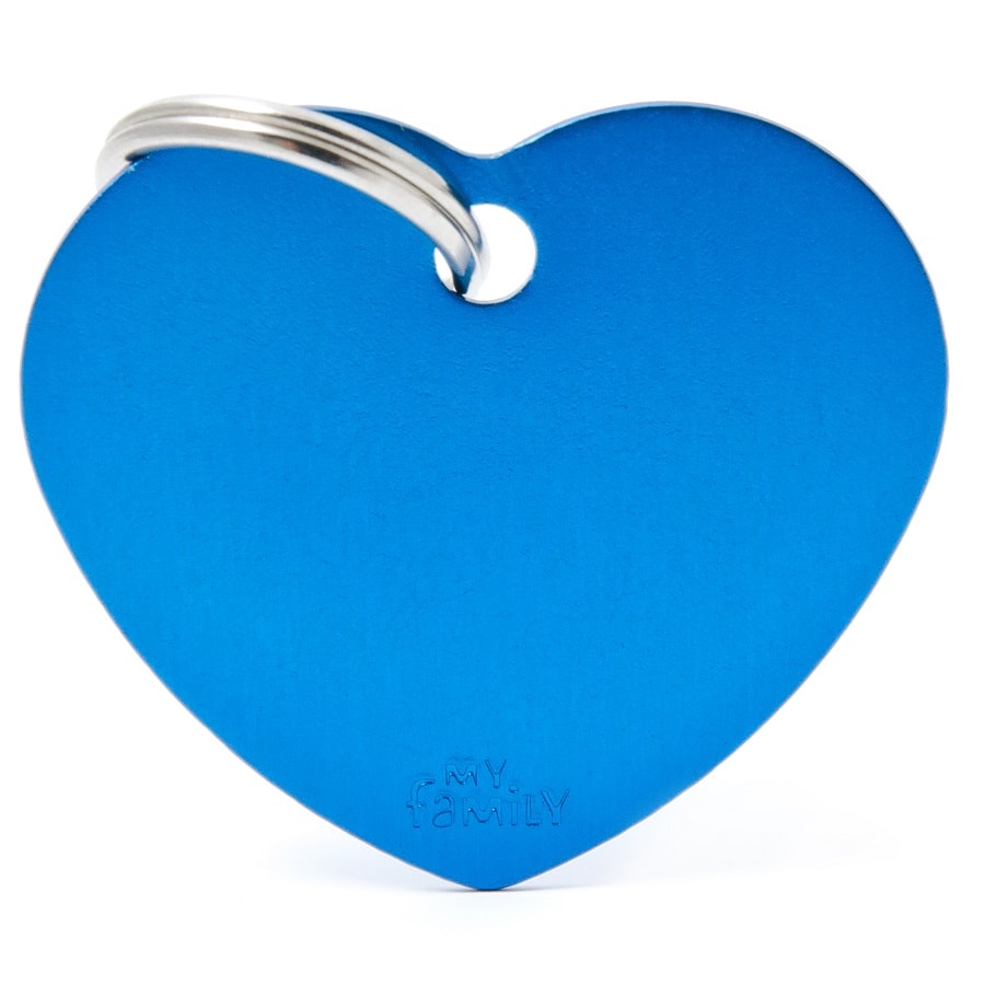 My Family ID Tags Basic Heart Blue