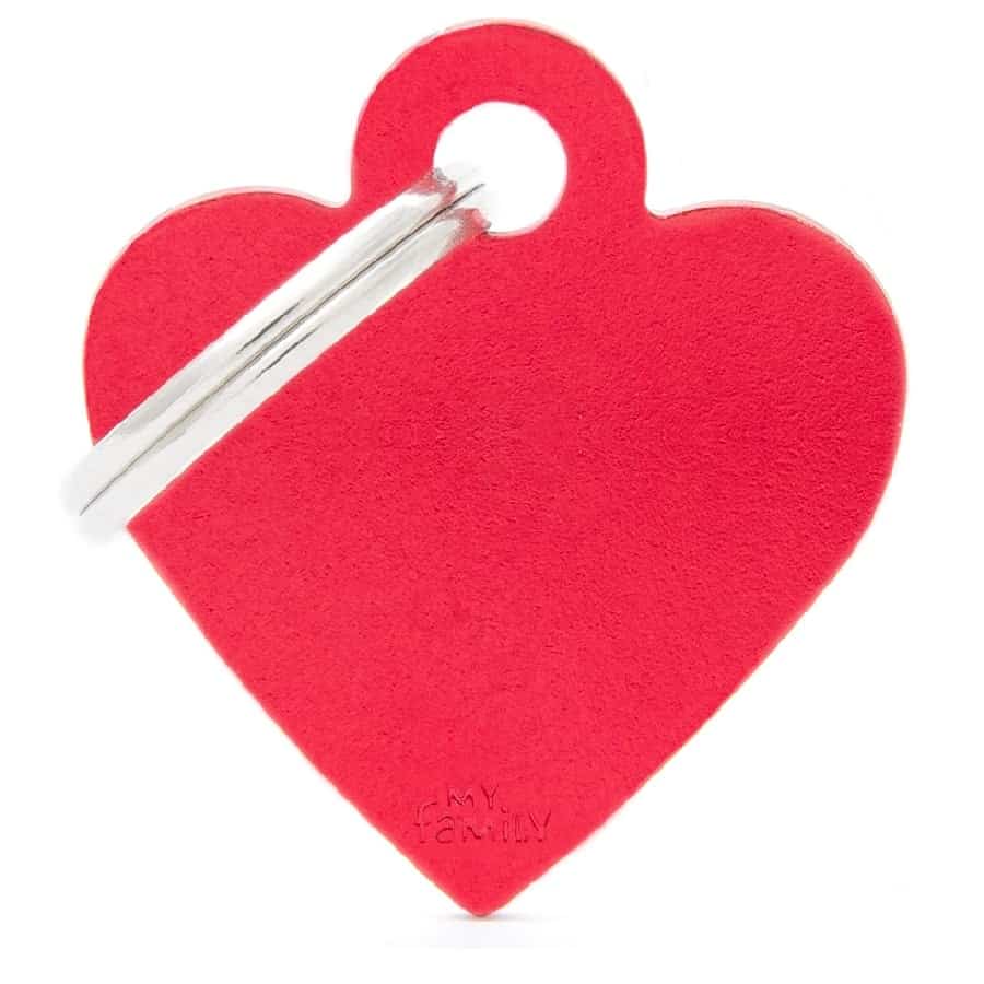 My Family ID Tags Basic Heart Red