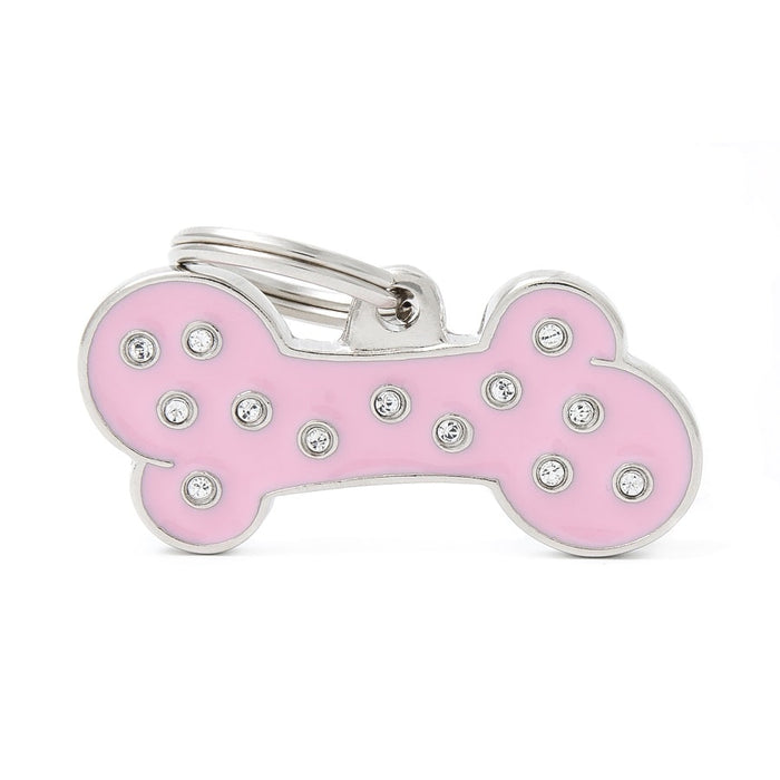 My Family ID Tags Chic Bone Pink