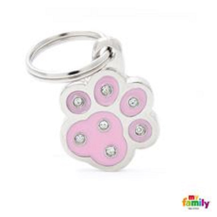 My Family ID Tags Chic Paw Pink