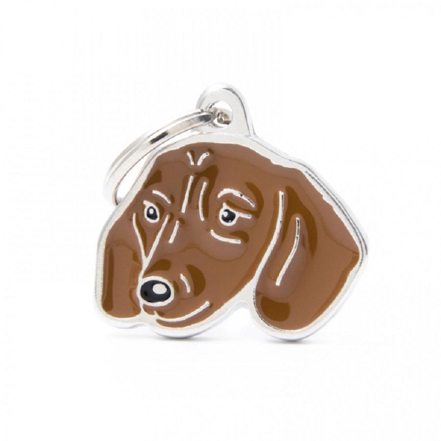 My Family ID Tags Friends Dachshund Brown