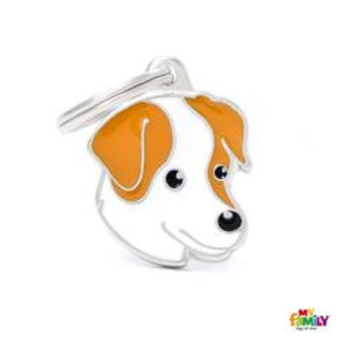 My Family ID Tags Friends Jack Russell Orange