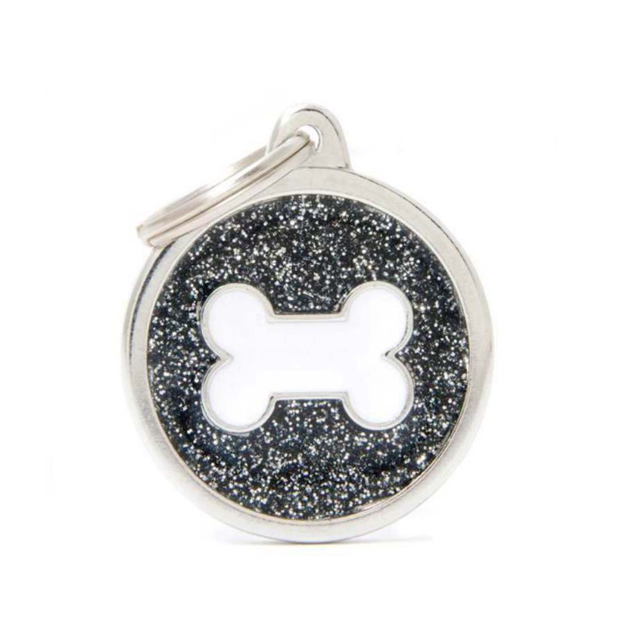My Family ID Tags Shine Circle Bone
