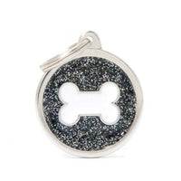 My Family ID Tags Shine Circle Bone