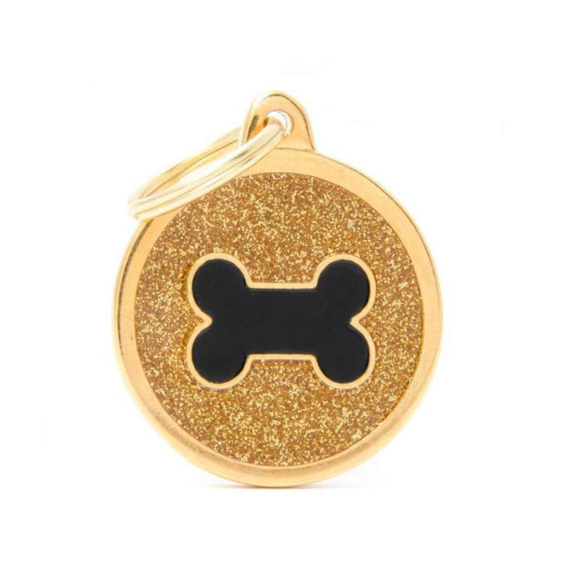 My Family ID Tags Shine Circle Bone
