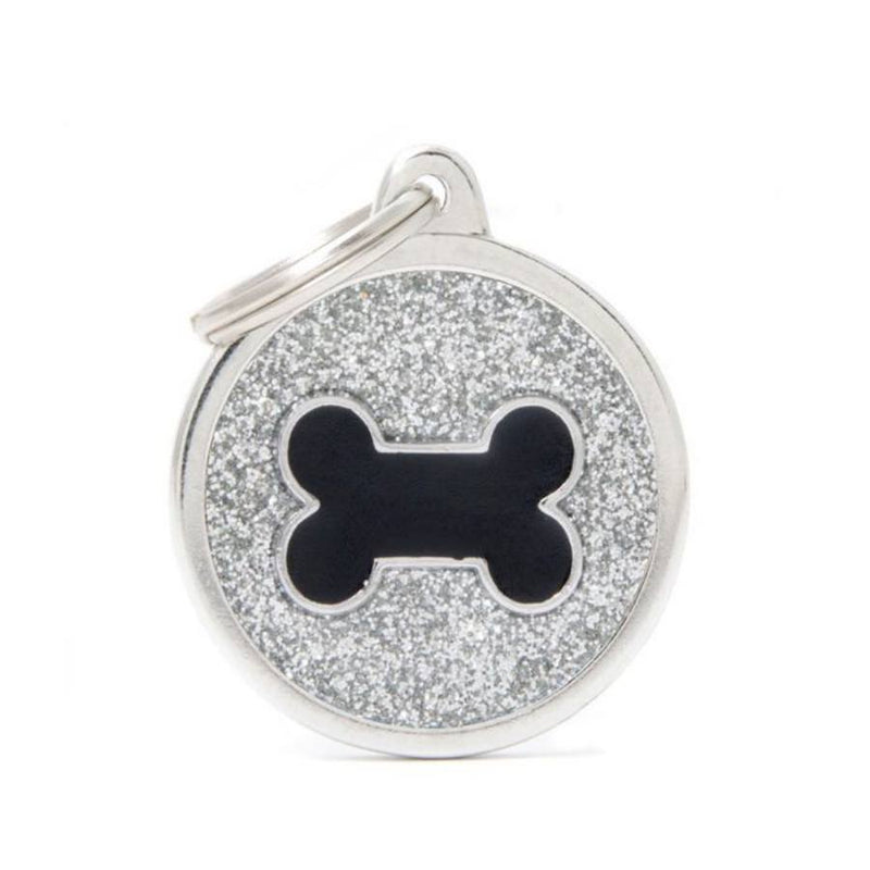 My Family ID Tags Shine Circle Bone