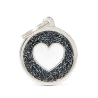 My Family ID Tags Shine Circle Heart