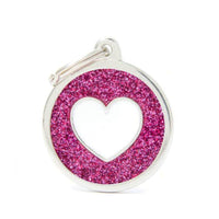My Family ID Tags Shine Circle Heart