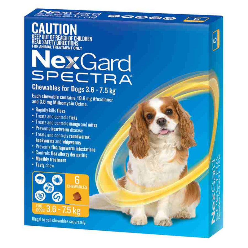 Nexgard Spectra Small Yellow 3.6-7.5kg