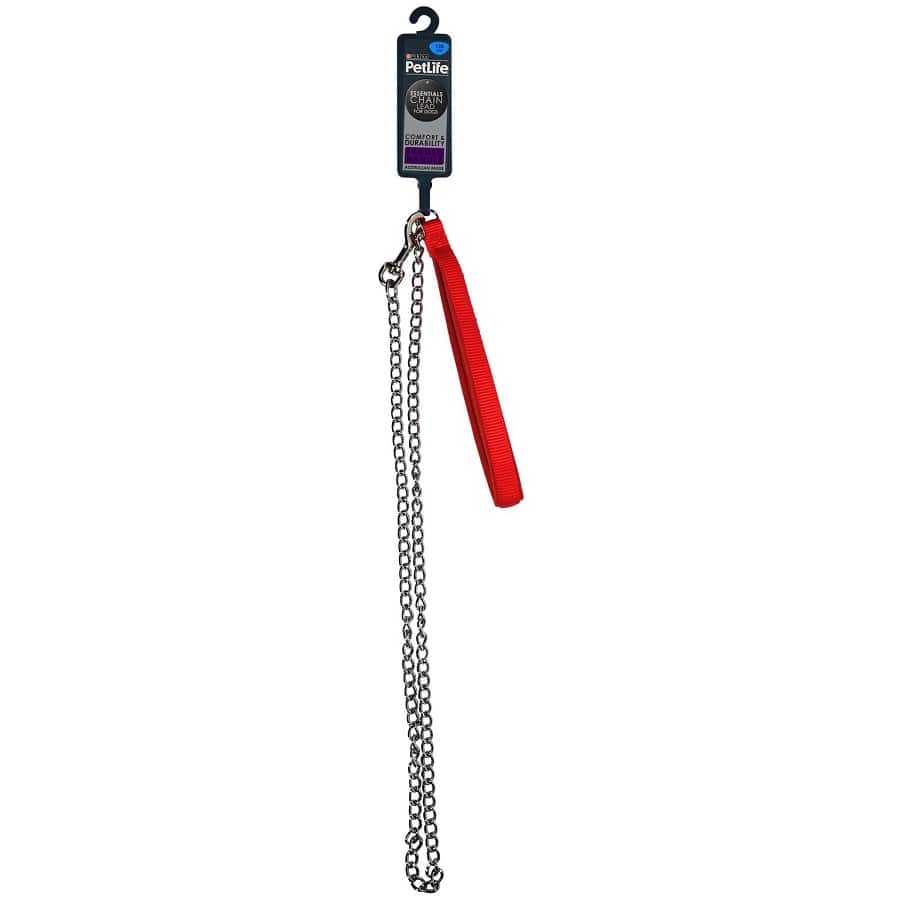 Petlife Padded Chain Lead Red