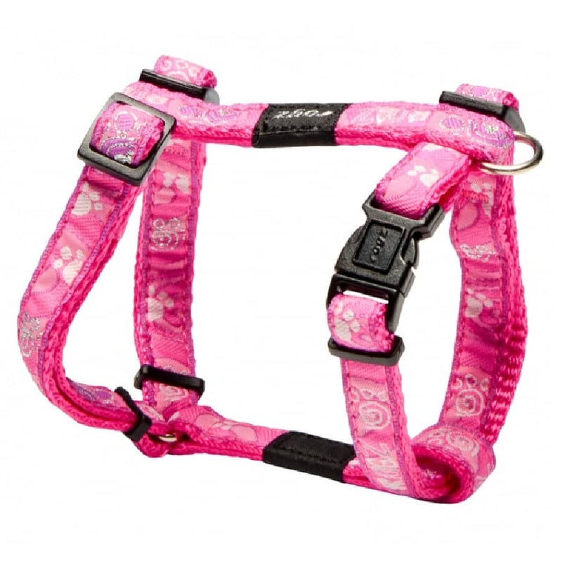 Rogz Fancy H Harness Pink Paws