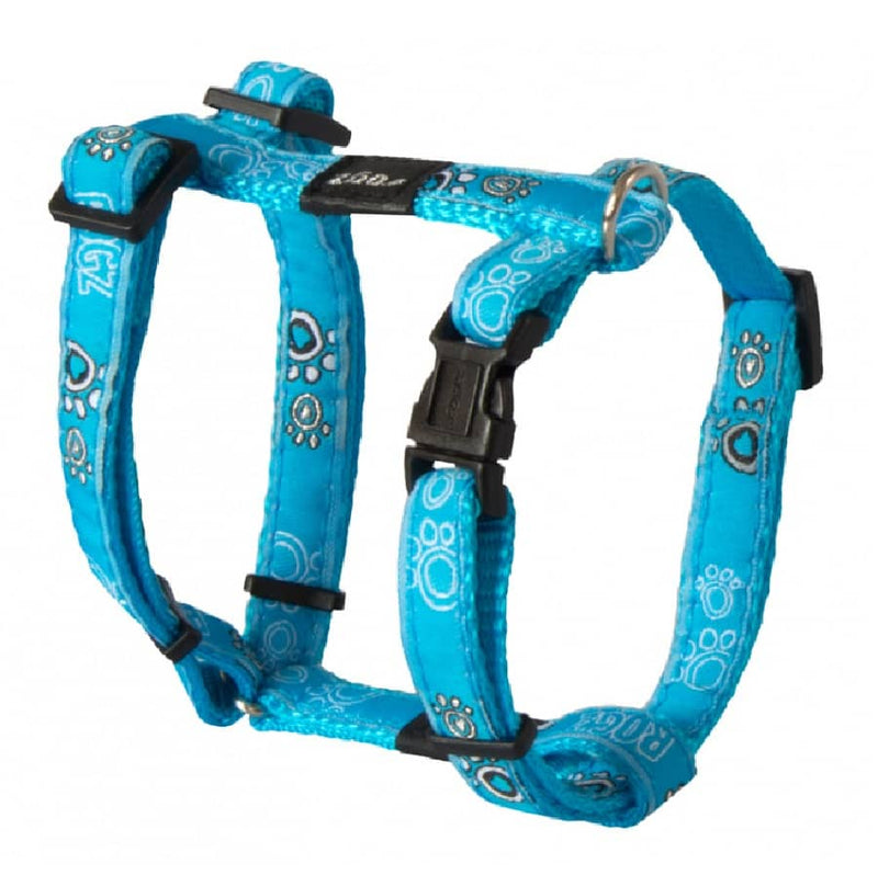 Rogz Fancy H Harness Turquoise Paws