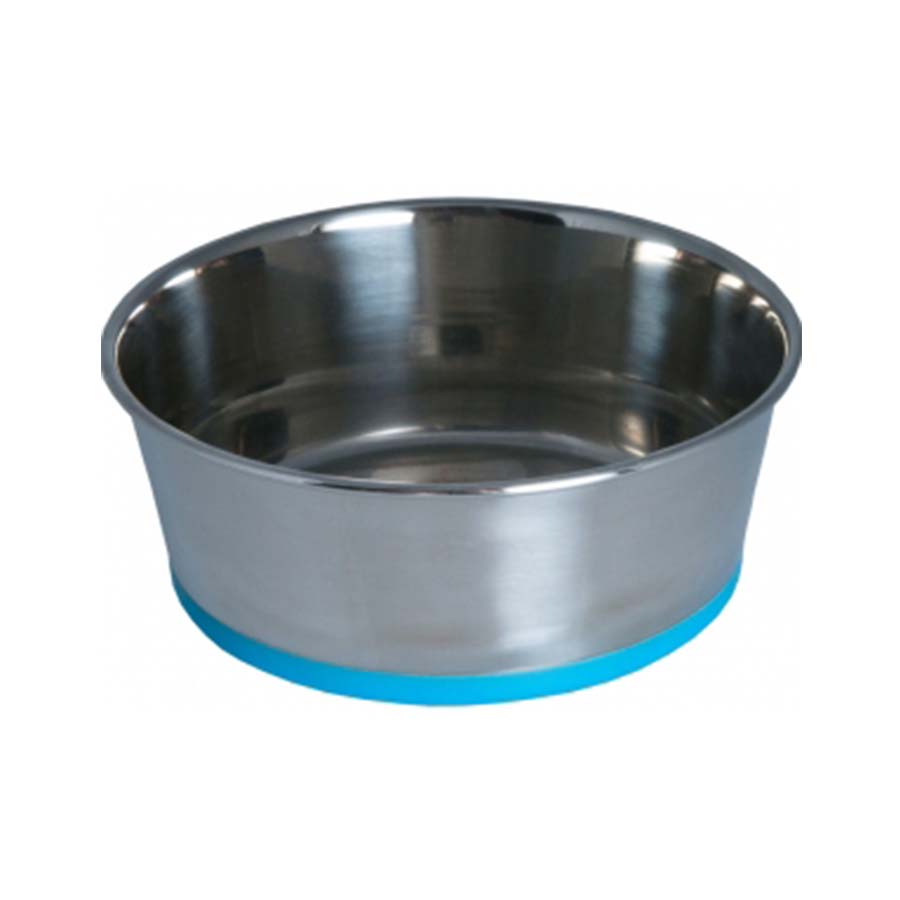 Rogz Slurp Stainless Steel Dog Bowl Blue