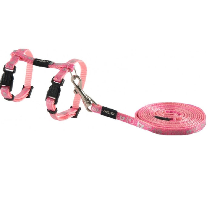 Rogz Sparklecat Harness Lead Pink