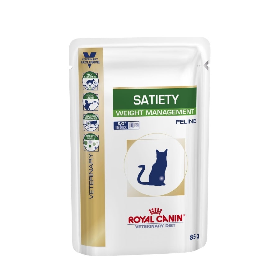 Royal Canin Vet Diet Feline Satiety Weight Mgmt Pouches 85g
