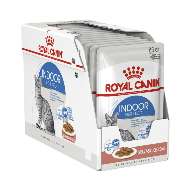 Royal Canin Indoor Gravy Adult Wet Cat Food 12 X 85g