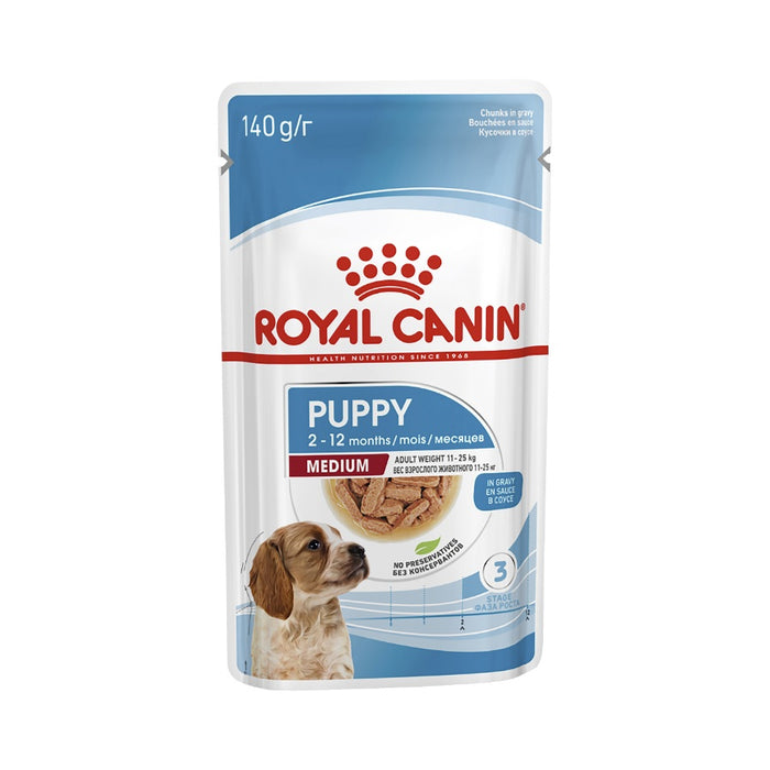 Royal Canin Medium Puppy Wet Dog Food 10 X 140g