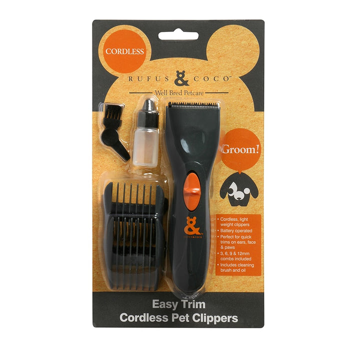 Rufus And Coco Easy Trim Cordless Pet Clippers