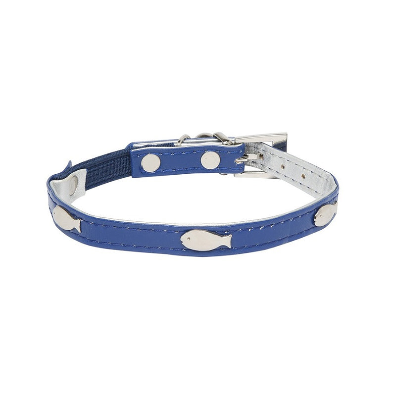 Rufus And Coco Fish Stud Cat Collar Blue