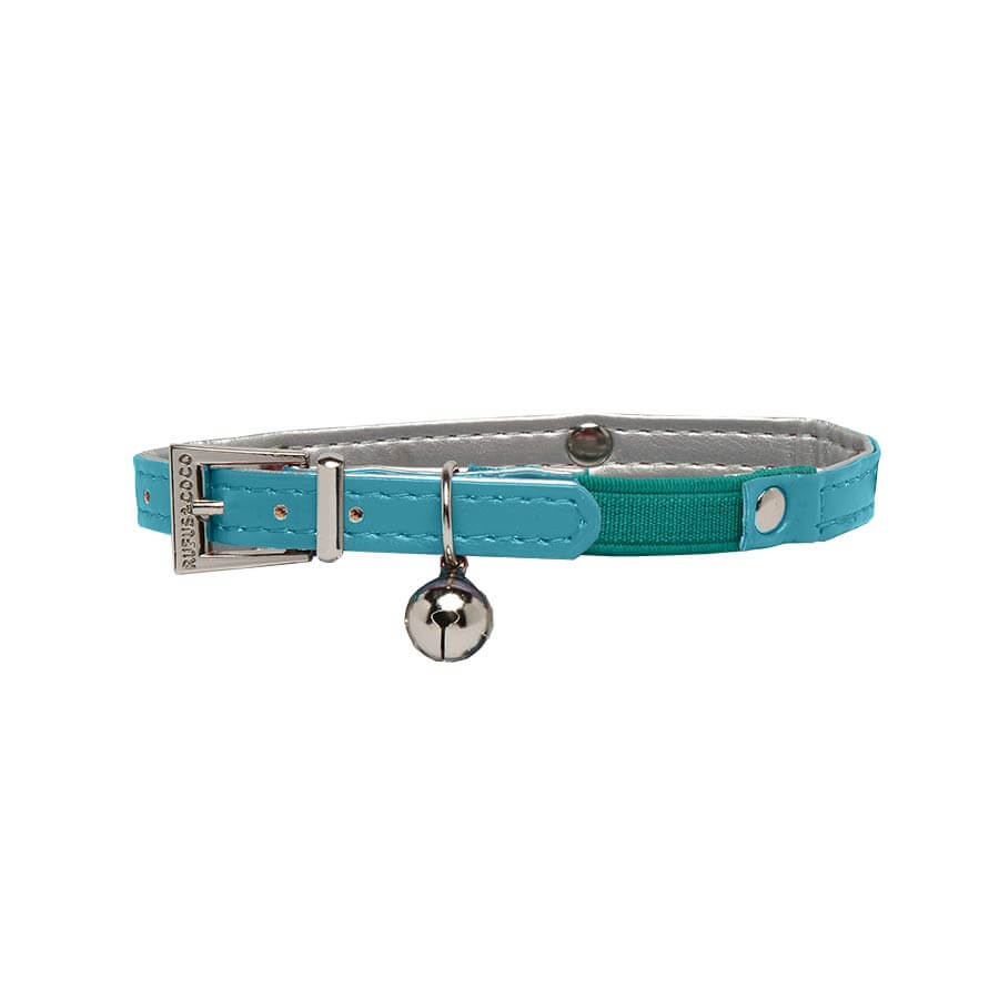 Rufus And Coco Fish Stud Cat Collar Green
