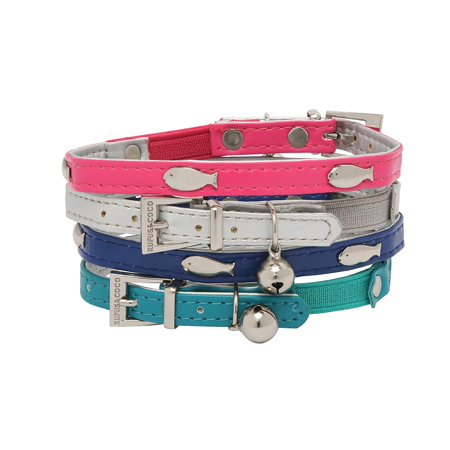 Rufus And Coco Fish Stud Cat Collar