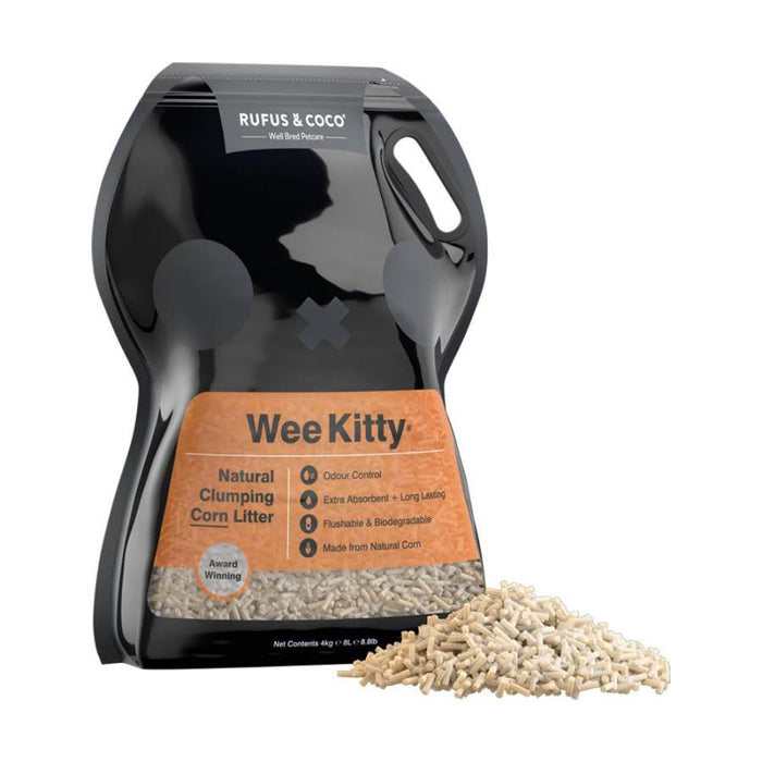 Rufus and Coco Wee Kitty Clumping Corn Litter 4kg