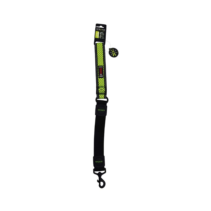 Scream Reflective Bungee Leash With Padded Handle Loud