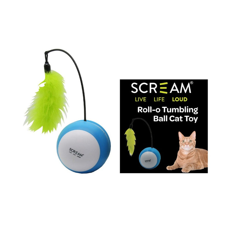 Scream Roll O Tumbling Ball Cat Toy Loud