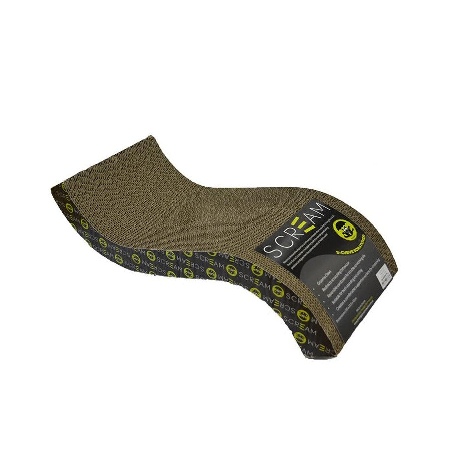 Scream S Curve Cat Scratcher Loud Green Or Black