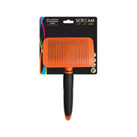 Scream Self Cleaning Slicker Brush Loud Orange