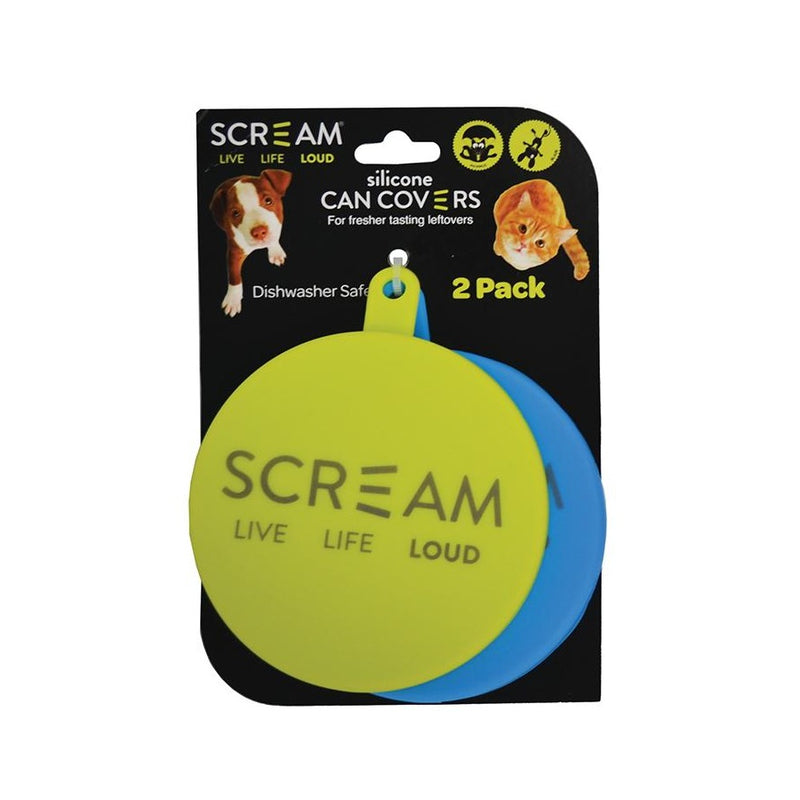 Scream Silicone Pet Food Can Cover Loud 2pk