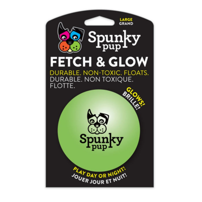 Spunky Pup Fetch And Glow Ball Assorted Colours