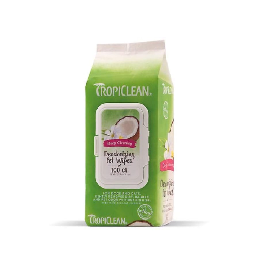 TropiClean Berry Coconut Deep Cleaning Pet Wipes