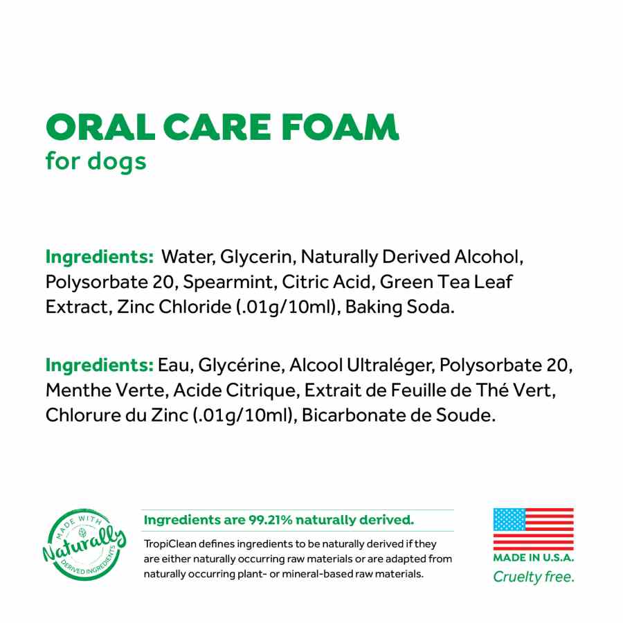 TropiClean Fresh Breath Oral Care Mint Foam
