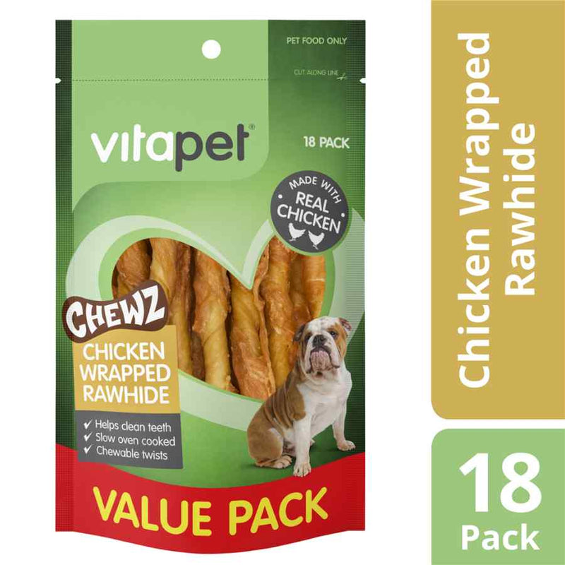 Vitapet Chewz Rawhide Spiral Chicken Wrap