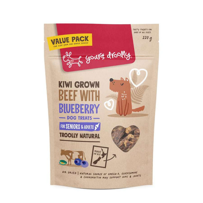 Yours Droolly Kiwi Grown Beef With Blueberry Treats For Dogs