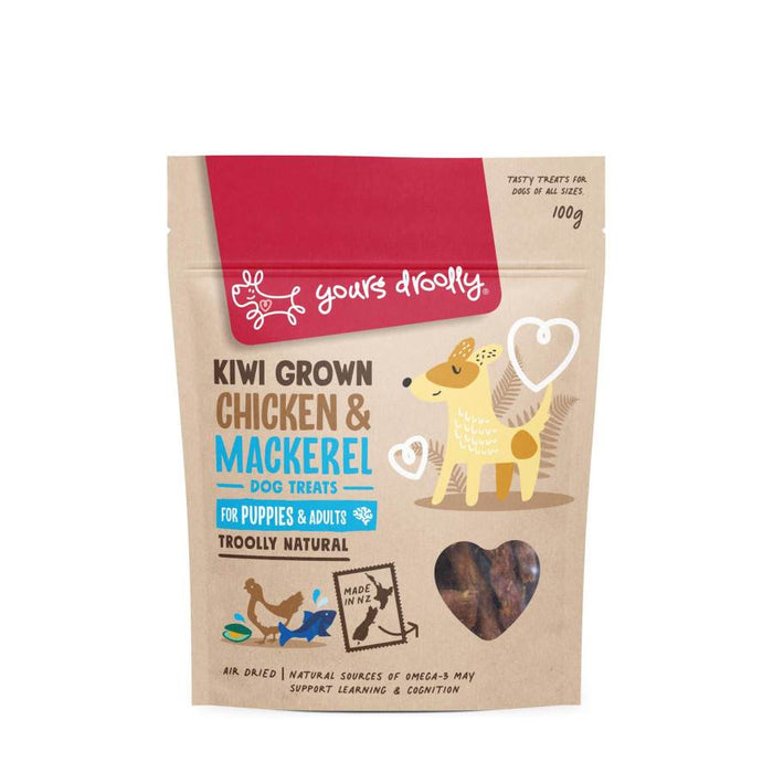 Yours Droolly Kiwi Grown Chicken And Mackerel Treats For Dogs