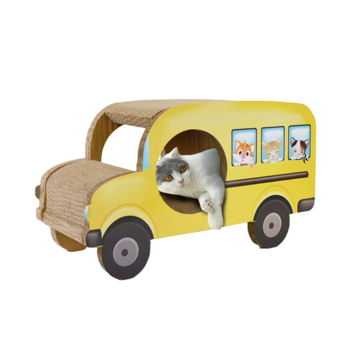 Zodiac Cat Scratcher Yellow Bus