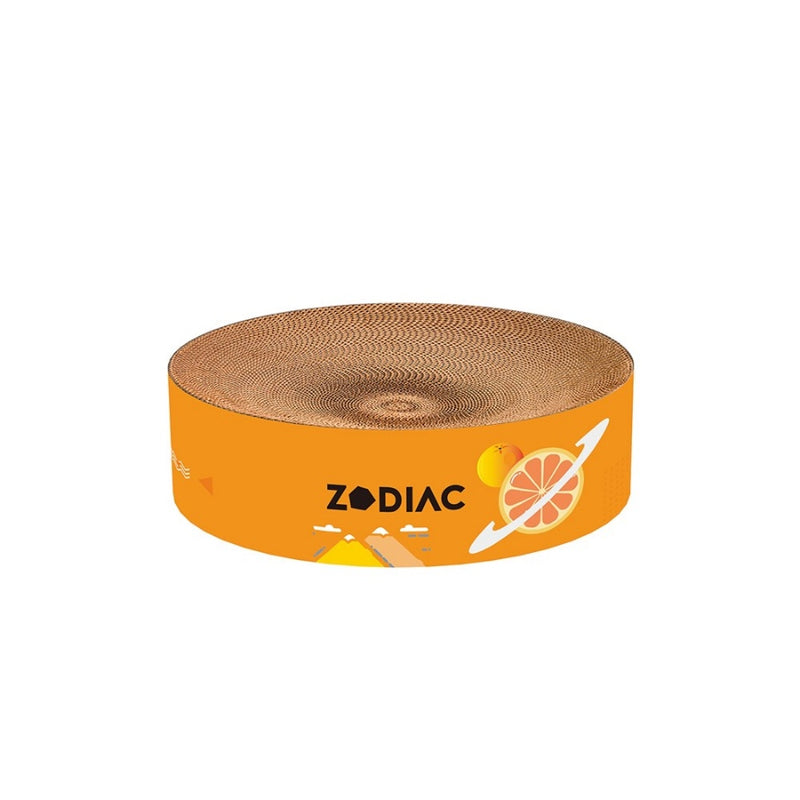 Zodiac Round Cat Scratcher Orange